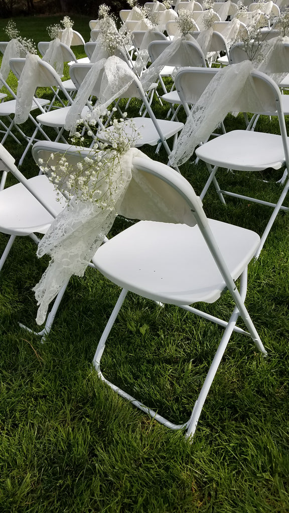 Chair, Folding White (Wedding Chair)