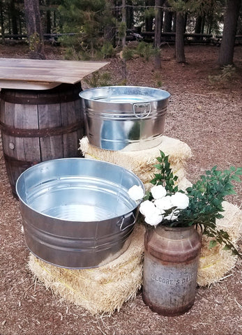 Beverage Galvanized Ice Tubs Round