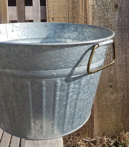 Beverage Galvanized Gold Handle Bucket