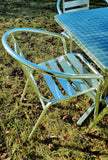 Table, Cafe Set with 4 Chairs Aluminum