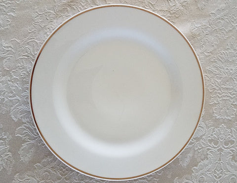 Dinnerware, white with gold dinner, dessert plate, salad bowl