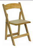 Chair, wood slat back with padded seat