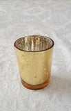 Votive Glass Candle Holder, Mercury Gold