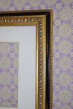 Frame, brass with black accents ornate