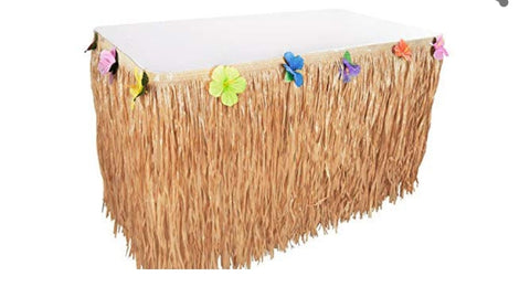 Hawaiian grass table skirt
