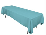 Linen, turquoise rectangle