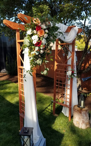 Wedding Arbor with Sheer Fabric